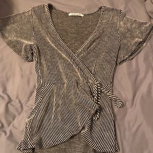 Striped textured shirt.